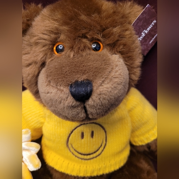 ProFlowers Plush Teddy Bear with gorgeous Yellow Sweater Holding a Sunflower - Picture 12 of 13